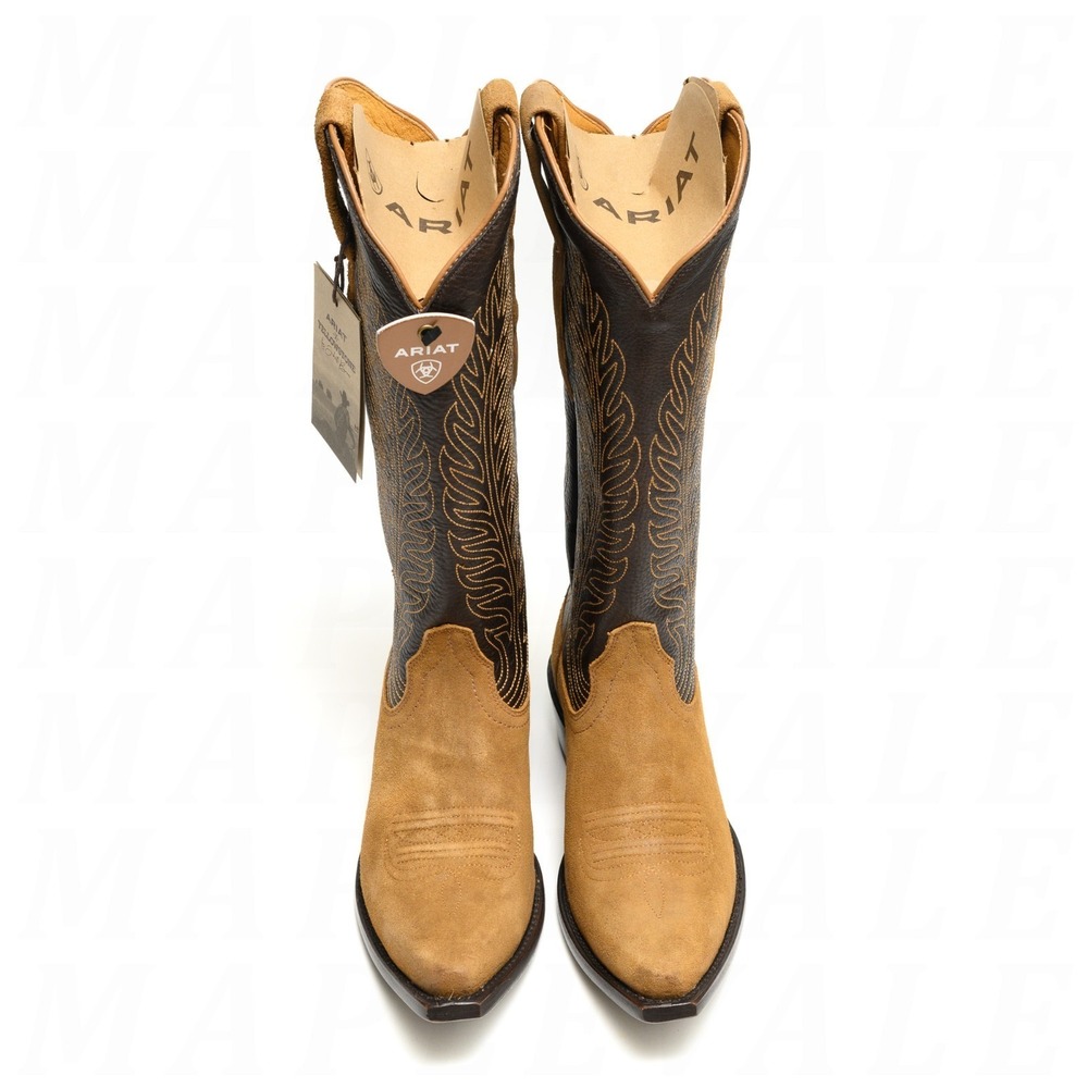 ARIAT Women's Yellowstone Arena Dirt Leather Western Boots Sz 7.5 Tan/Toffee NIB - Picture 6 of 16